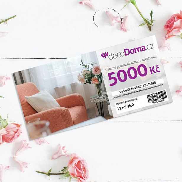 Dárkový poukaz papírový v obálce v hodnotě 5000 Kč