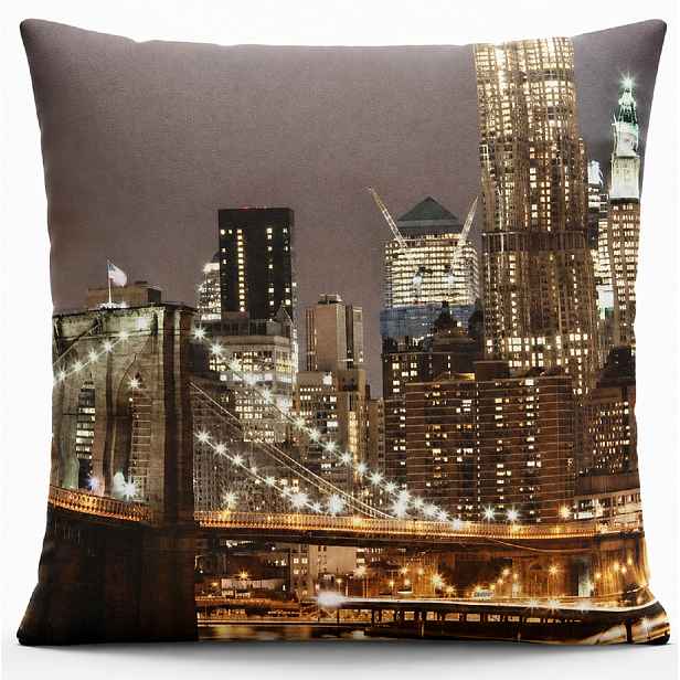 Povlak na polštář BROOKLYN BRIDGE 40x40 cm newyorský most MyBestHome