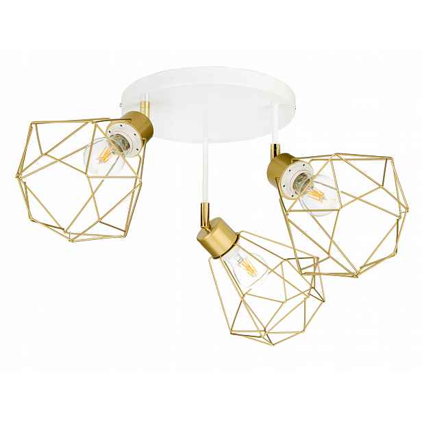 Lampa stropní svítidlo stropní pohyblivý lustr loft zlatý