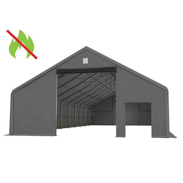 Skladová hala 10x20m PVC šedá - nehořlavá