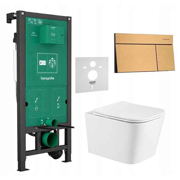 7v1 Wc Set Stelaz Hansgrohe iFrame Wc Mísa Imprese Tornado+tlačítko