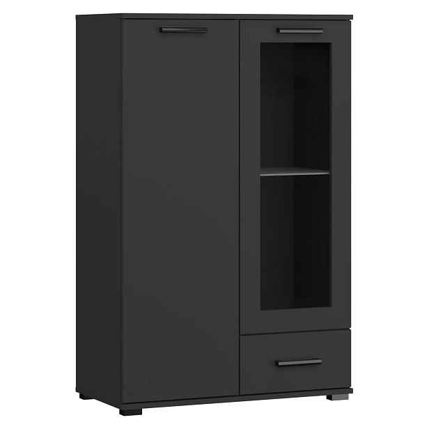 ADRK Komoda Fraz 80 cm dub Artisan černá