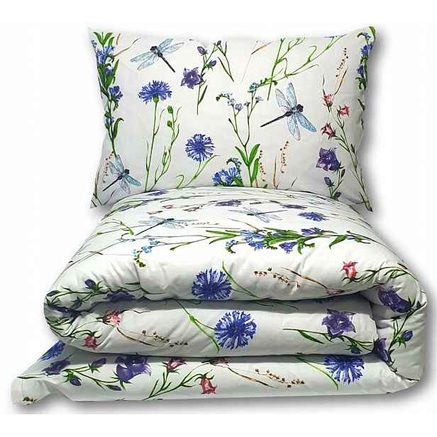 Povlečení 160x200 100% Bavlna Sada 3 kusů 2x70x80 na zip Polsko W162