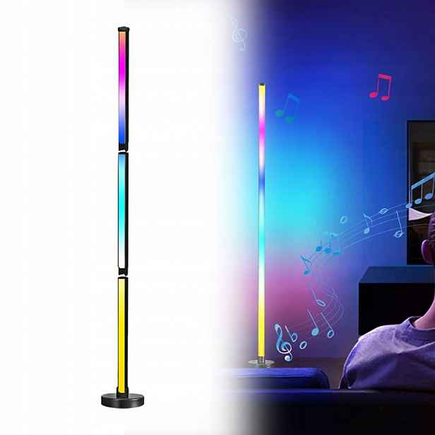 Stojací podlahová lampa 10W rohová Rgb Led S Dálkový Ovladač