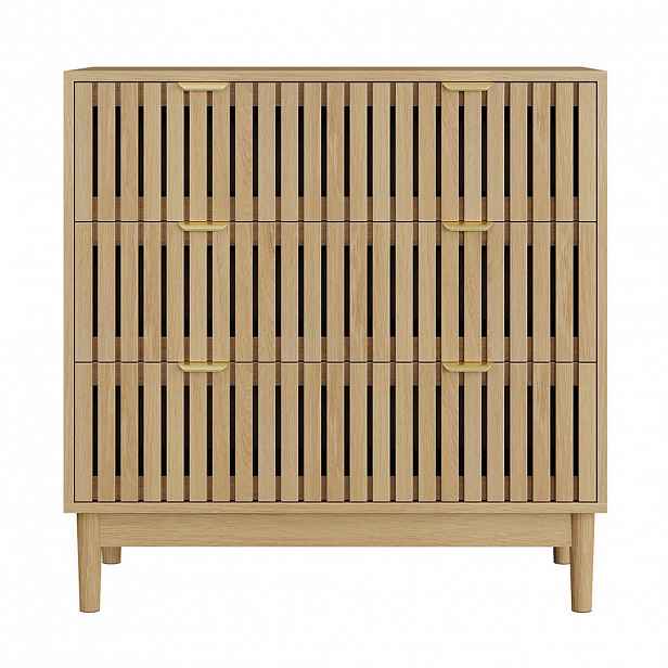 Urban Meuble BOTNÍK dekor ořech a rýhovaný design s výklopnými přihrádkami a hloubkou 24 cm