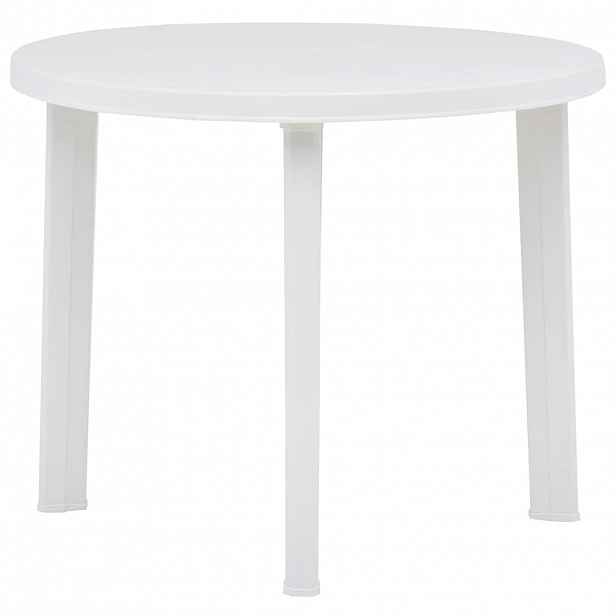 vidaXL Zahradní stůl bílý 89 cm plast