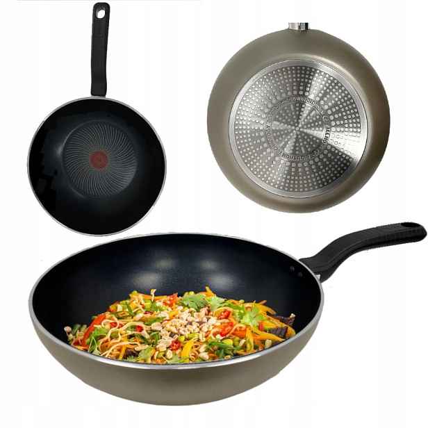 Wok Tefal 28 CM Pánev Cook Savour Indukce 2x odolnější Titanová povrchová úprava
