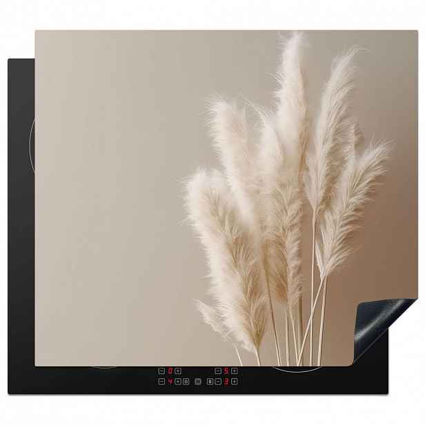 MuchoWow KRYT NA INDUKČNÍ DESKU Pampová tráva - Plumes - Pastelová - Bílá 57.6x51.6 cm