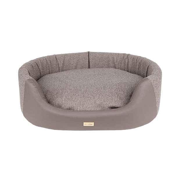 Pelíšek pro psa oválný MILLY ZipClean béžová velikost S, M, L Rozměr: S - 54x45x16 cm