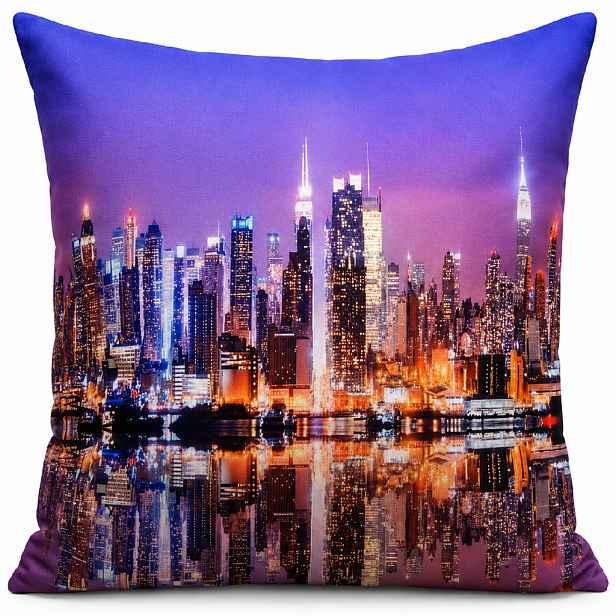 Povlak na polštář CITY LIGHT 40x40 cm  nočního velkoměsta MyBestHome