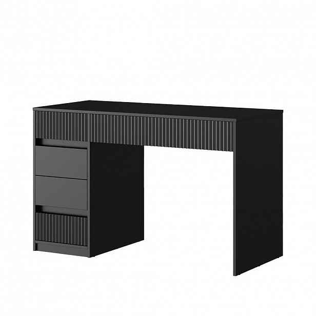 Vicco PRACOVNÍ STŮL Omira Černá 120 x 55 cm s 5 zásuvkami