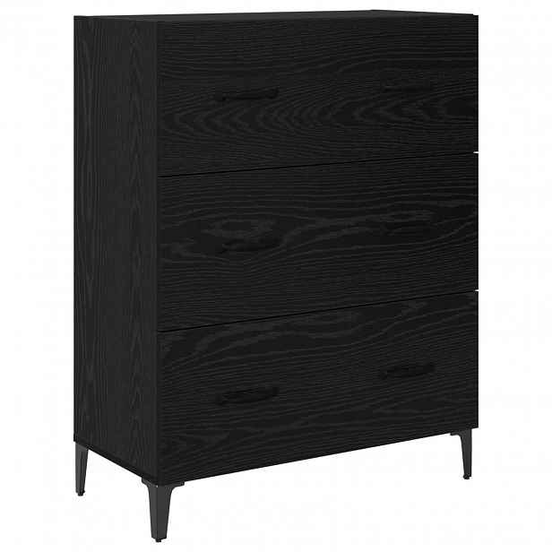 vidaXL Servírovací skříň se zásuvkou Černý dub 69,5 x 34 x 90 cm