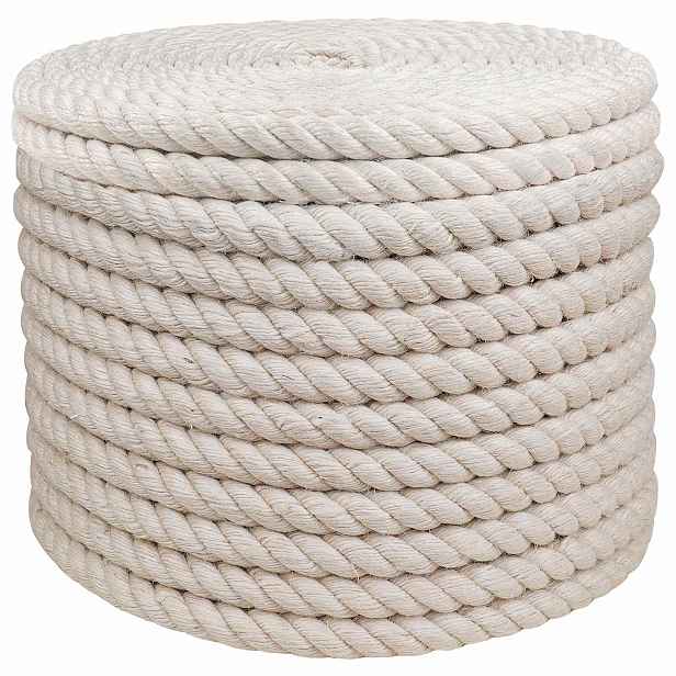 vidaXL Jutové lano 20 mm Bílá 100% jute Tossa