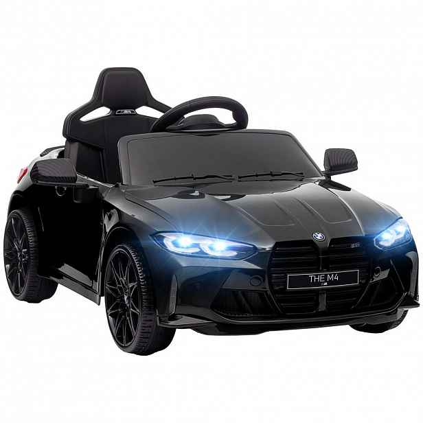 AIYAPLAY DĚTSKÉ elektrické auto 12 V s 2,4G dálkovým ovládáním, 3–5 km/h, černé