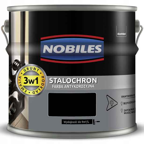 Nobiles Stalochron Barva na kov přímo rezavá Černá Ral 9005 5L