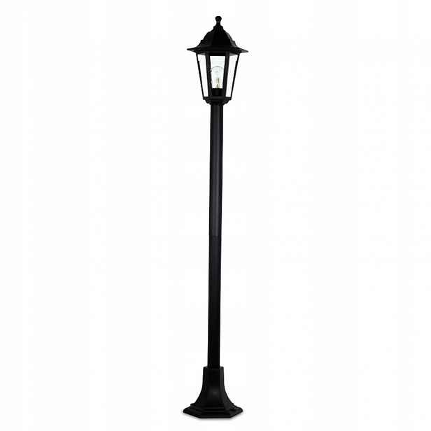 Stojací lampa venkovní lucerna pro Led zahradní sloupek E27 černá 120cm