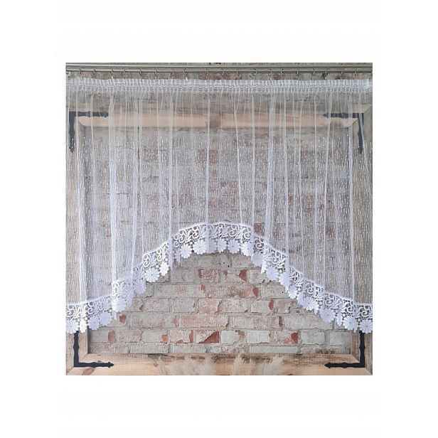 Záclona 400x150„Pružek-síťka“oblouk, 15 cm květina