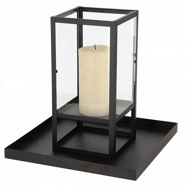 Stolní lampa v loftovém stylu h27,5 cm s podnosem pro sezónní dekorace