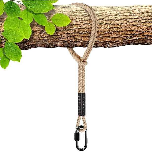 Upevnění Houpačky Lano 240 CM S Karabinou, Odolné, 1 Ks
