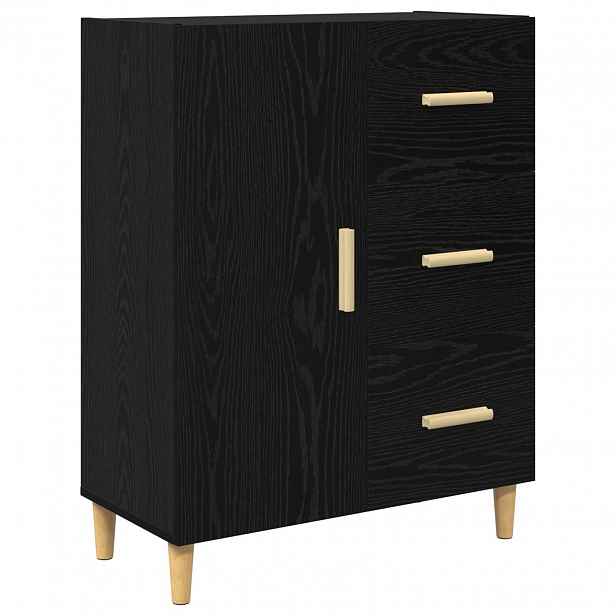 vidaXL Servírovací skříň Černý dub 34 x 69.5 x 90 cm Kompozitní dřevo