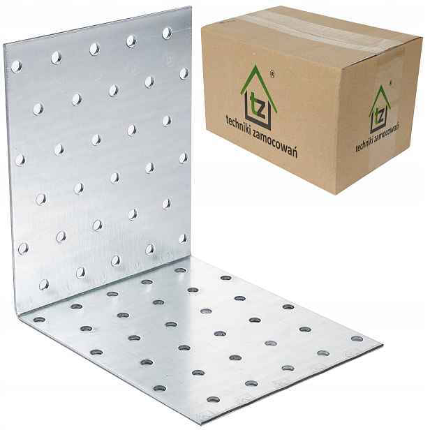 Perforované ocelové úhelníky 120x120x100 x 2 mm 25 ks montážních prvků KM27
