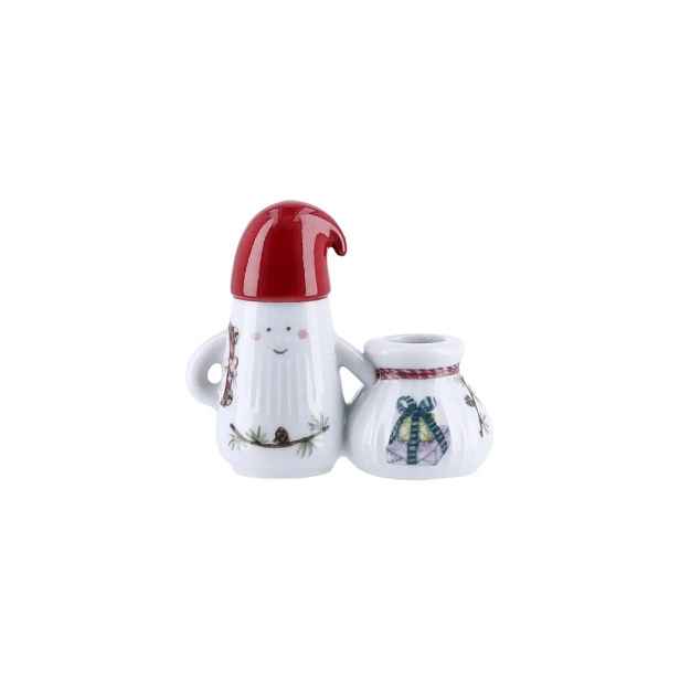 Keramický svícen s vánočním motivem Hammershøi Christmas Father Elf – Kähler Design