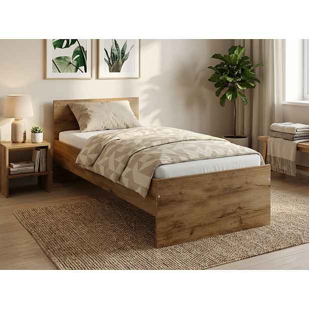 Postel ELISA 90 x 200 cm, dub artisan Rošt: Bez roštu, Matrace: Matrace Sommera 18 cm