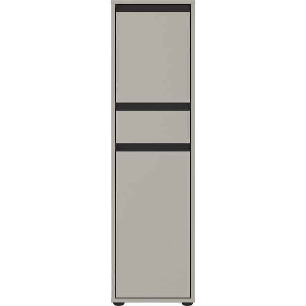Šedá vysoká úzká koupelnová skříňka 33x121 cm Lemont – Germania