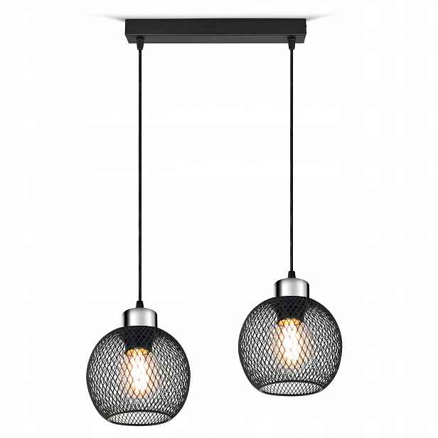 Stropní Svítidlo Závěsný lustr Vintage Loft Reflektor 444-BZ2 E27 ze síťoviny