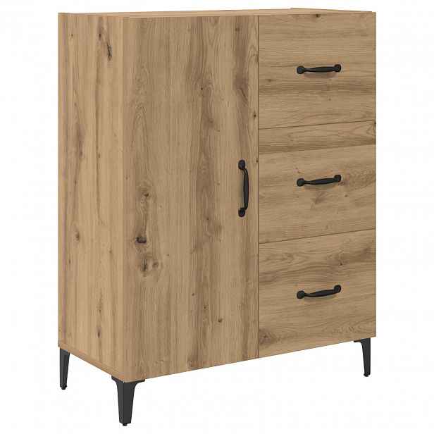 vidaXL Servírovací skříň Artisanový dub 69,5 x 34 x 90 cm