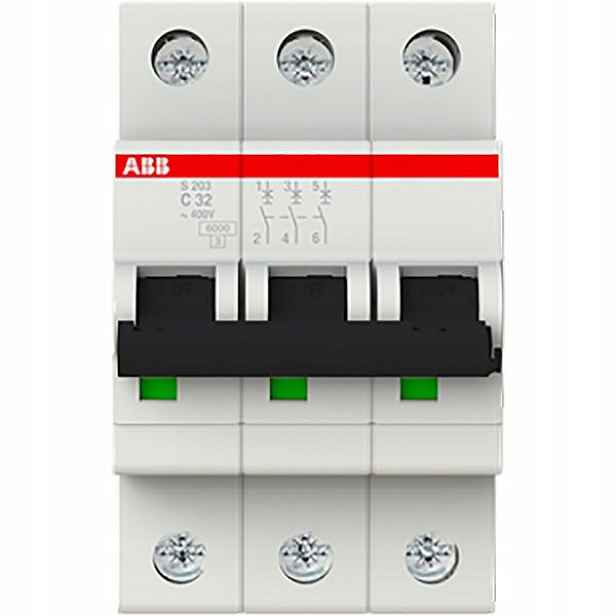Abb nadproudový vypínač S203-C32 3P C 32A 2CDS253001R0324