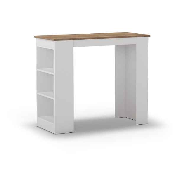 Barový stůl s deskou v dubovém dekoru 52x120 cm Peru – Marckeric