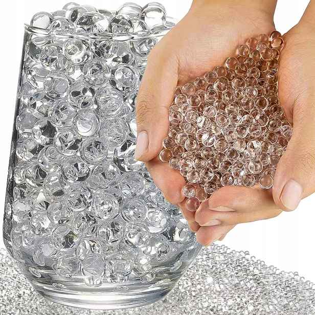 Hydrogelové Zavlažovací Kuličky Na Květiny 100000 Ks Transparentní
