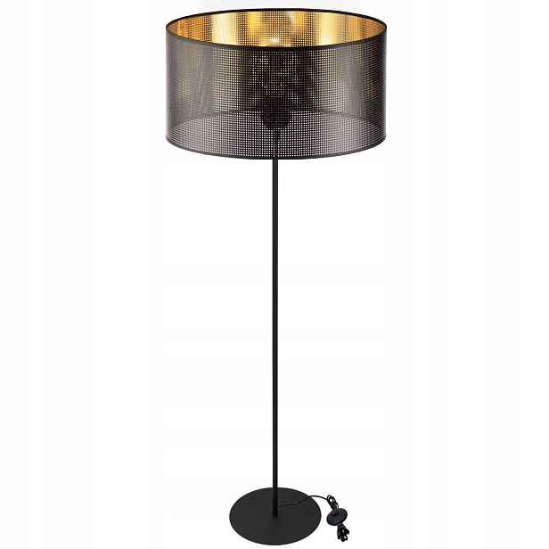 Stojací Lampa Stojací Stínidlo Díry Moderní Zlaté Stínidlo 40 CM Led