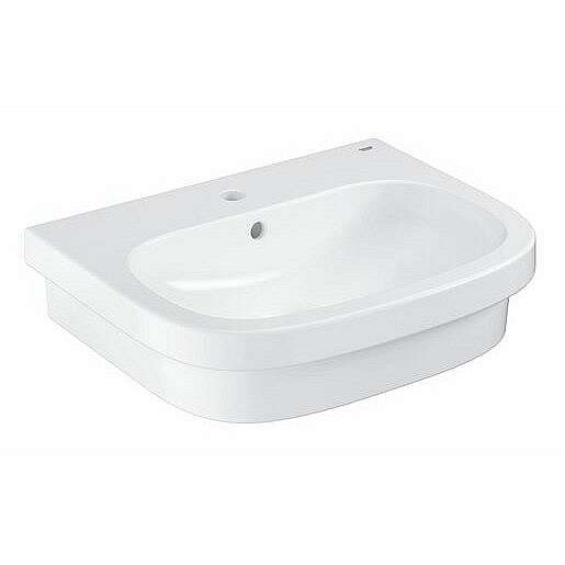 Umyvadlo na desku Grohe Euro Ceramic 60x48 cm alpská bílá otvor pro baterii uprostřed 39337000