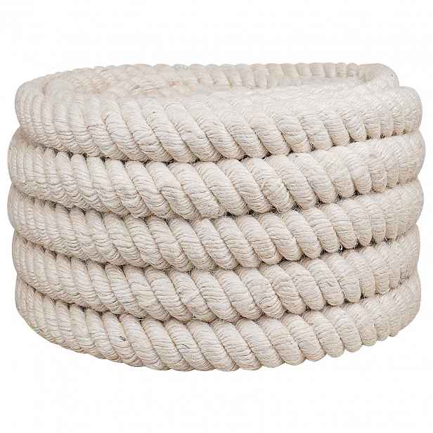 vidaXL Jutové lano 300 mm 10 m Bílá 100% jute Tossa