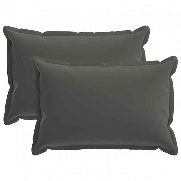 vidaXL Povlak na polštář 2 ks HOUTEN Antracitová 50 x 75 cm Polyester