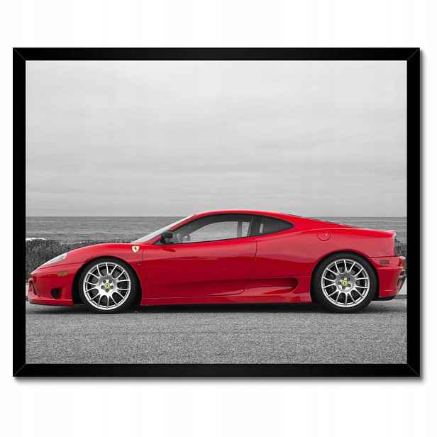 Plakáty v rámu 50x40 Červené ferrari na pláži