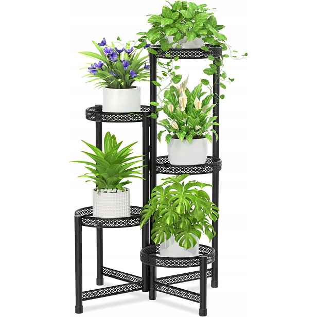 5-úrovňový kovový držák na květináč 80 cm