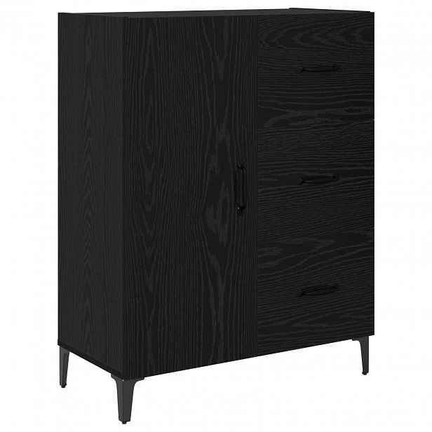 vidaXL Servírovací skříň Černý dub 69,5 x 34 x 90 cm Kompozitní dřevo