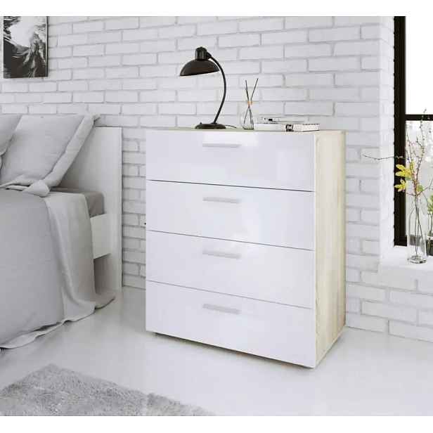 Falco Komoda Pedro 501 oak/bílý lesk