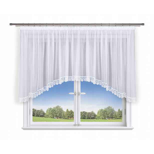 Hotová záclona 400x140 oblouk, voál, guipure 8 cm