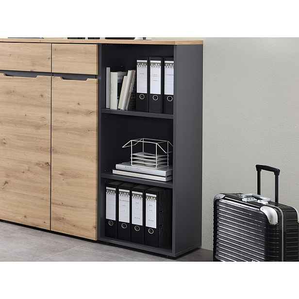 Nízký regál Memphis, 45 cm, dub artisan/grafit