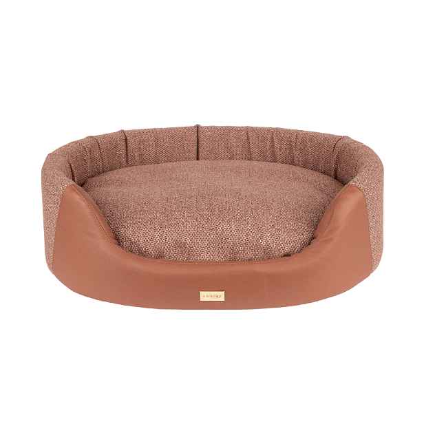 Pelíšek pro psa oválný MILLY ZipClean cihlová velikost S, M, L Rozměr: S - 54x45x16 cm