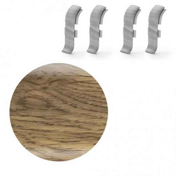 Spojka k soklu Naturel dub Argos , PVC délka 0,5 cm, výška hrany 56 mm, NATNGTFE3