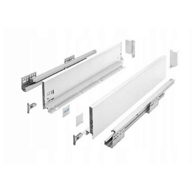 Šuplík Gtv Axis Pro Střední L450 H116 Bílá S Tlumením Dovírání Plný Výsuv 40 Kg