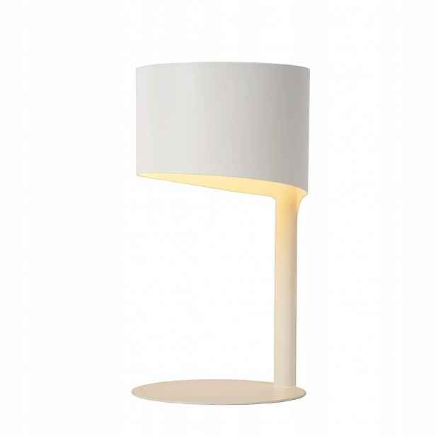 Bílá stolní lampa Knulle s teplým leskem do pracovny 01/31/Lucide