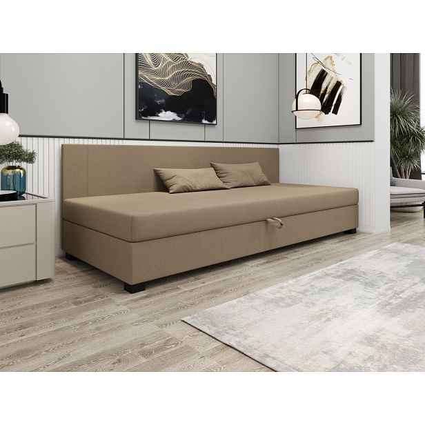 Čalouněná jednolůžková postel 80x195 ARIADNA BIZ 1 - hnědá
