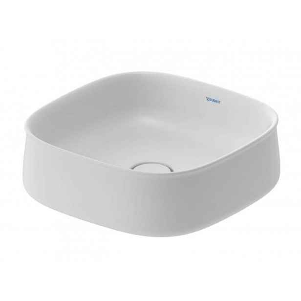 Duravit Zencha - Umyvadlo na desku 42x42 cm, bez přepadu, DuraCeram, matná bílá 2373423279
