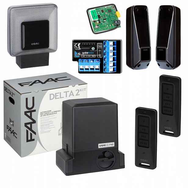 Faac DELTA2+ Modul WiFi Lampa+ Pilot XT4 Fds 2ks pohon posuvné brány